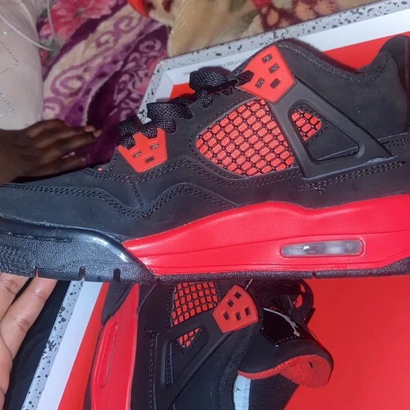 Jordan 4 retros red and black